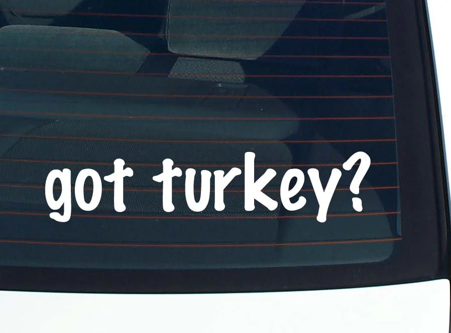 got turkey? CAR DECAL BUMPER STICKER VINYL FUNNY JOKE WINDOW