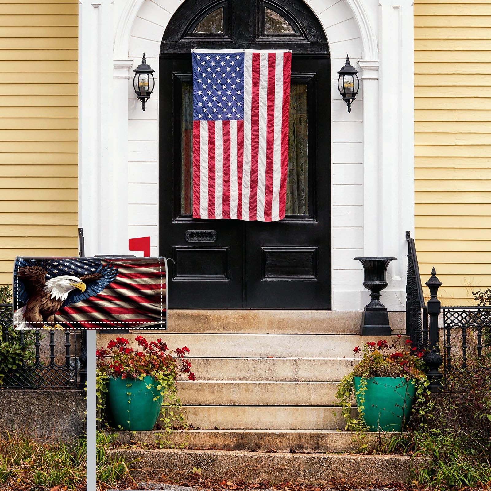 Tiamon 4th of July Mailbox Covers Magnetic Standard Size 18 x 21 Inch Mixed
