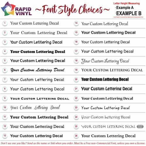 Custom Vinyl Lettering Outdoor Decal Car Truck Boat RV Door Window Glass Sticky