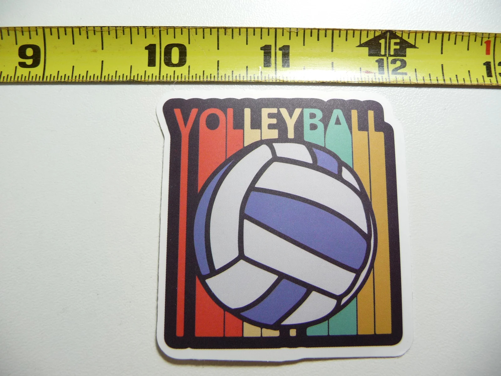 VOLLEYBALL 70S STYLE SMALL STICKER DECAL GAME ATHLETIC SPORTS GAME