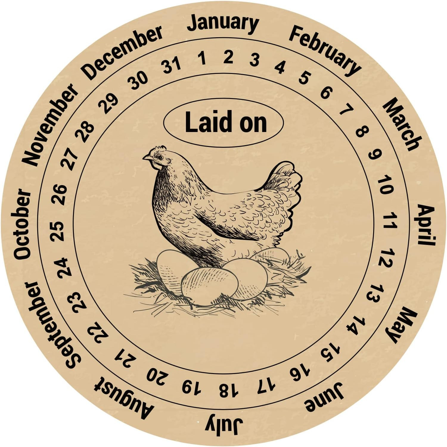 Laid on Date Fresh Egg Sticker,2Inch 300Pcs Laid on Fresh Egg Sticker