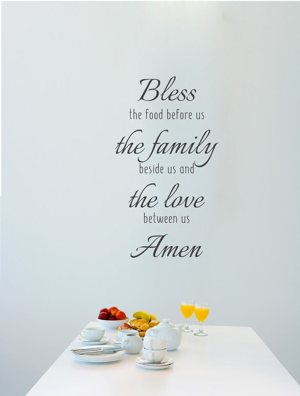 Bless the Food Decal Before Us Wall Sticker Decal Kitchen Wall Decal Dining Room