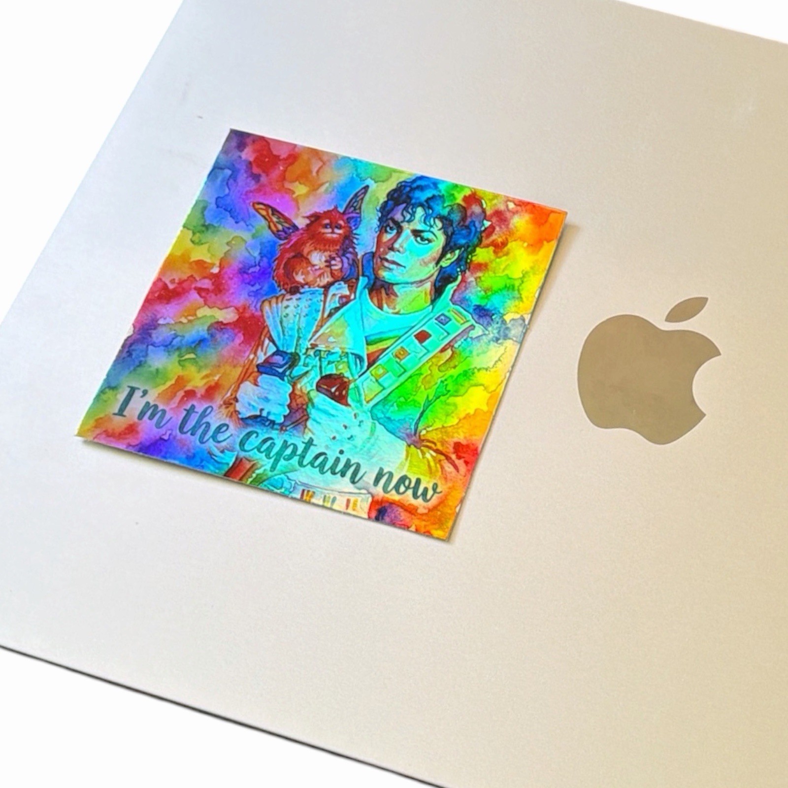 4×4, 3×3 2×2 Captain EO & Fuzzball Captain Hologram Sticker Homemade FREE SHIP