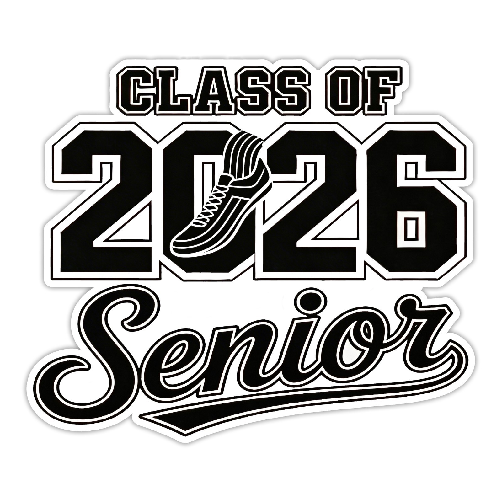 Class of 2026 Stickers TRACK FIELD Senior Graduation Decoration Sticker Vinyl