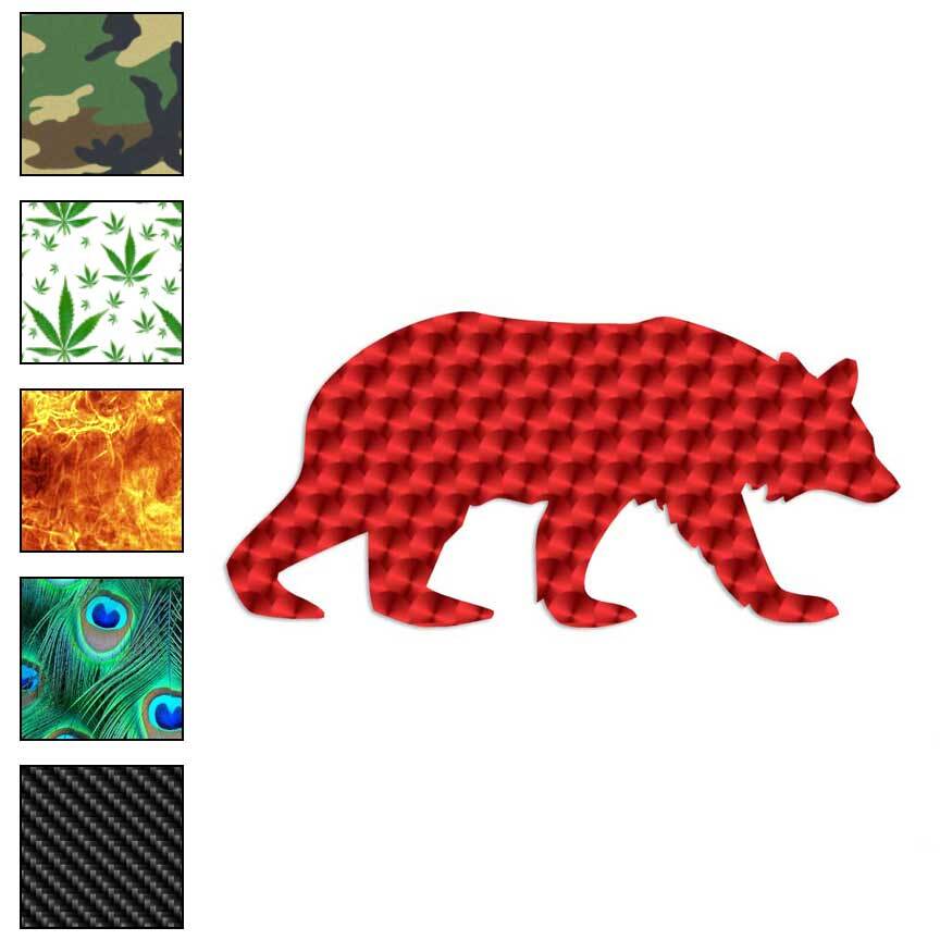 Black Bear Grizzly, Vinyl Decal Sticker, 40 Patterns & 3 Sizes, #2795