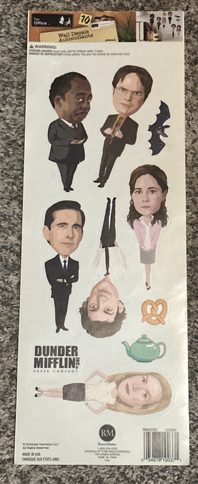 The Office Michael Scott Dunder Mifflin Dwight Sticker Sheet 10 Wall Decals