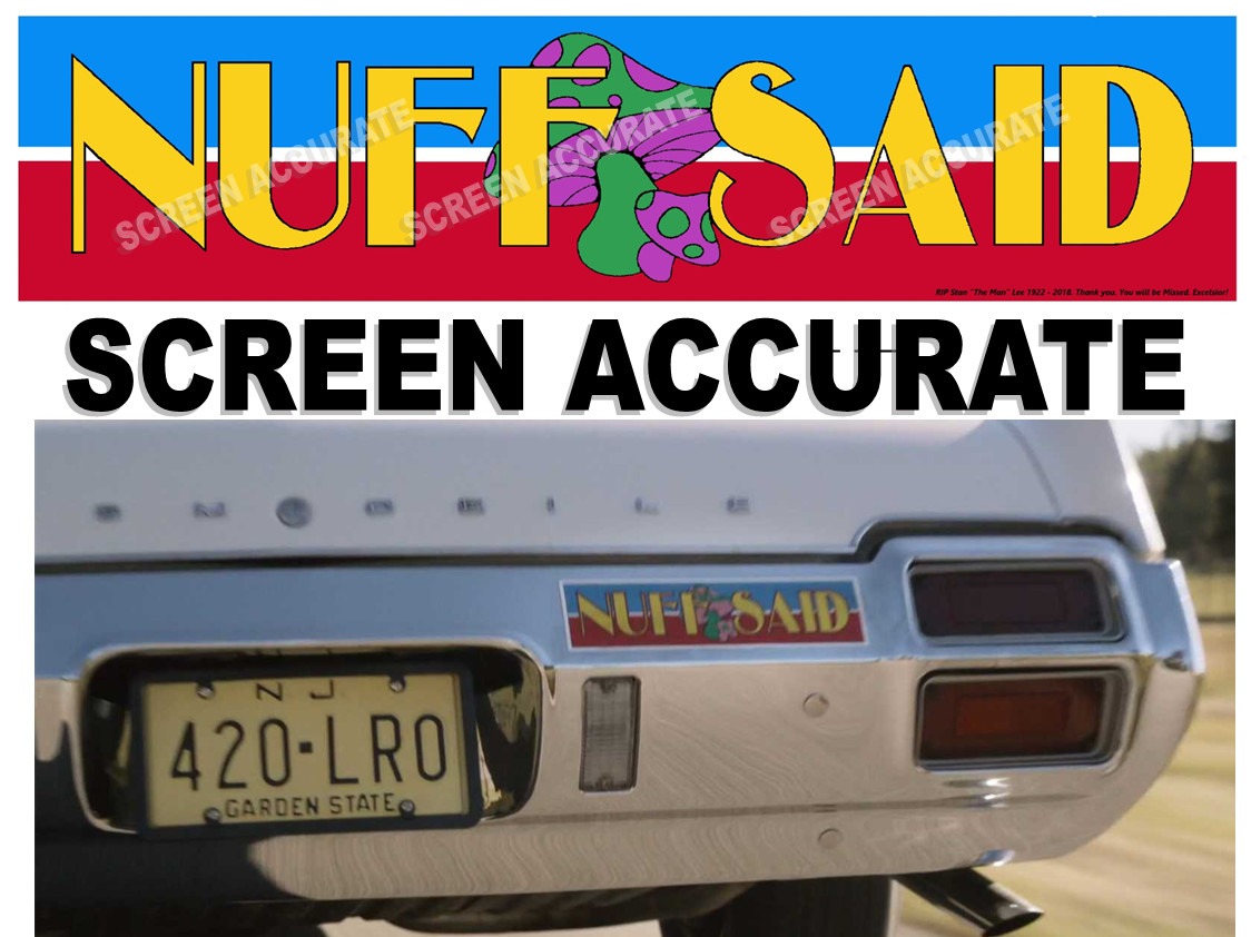 Stan Lee’s Final MCU Cameo NUFF SAID Bumper-sticker Prop Repro Avengers Endgame 