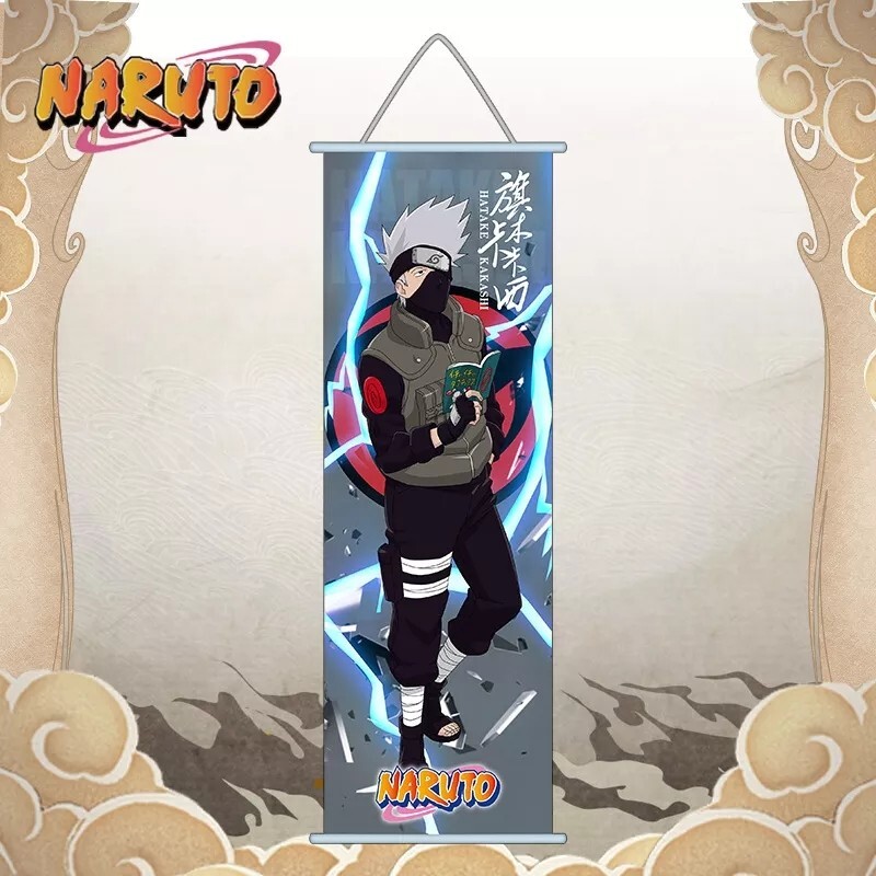 Naruto Canvas Print With Rolling Frame 70×30cm Itachi Kakashi Minato