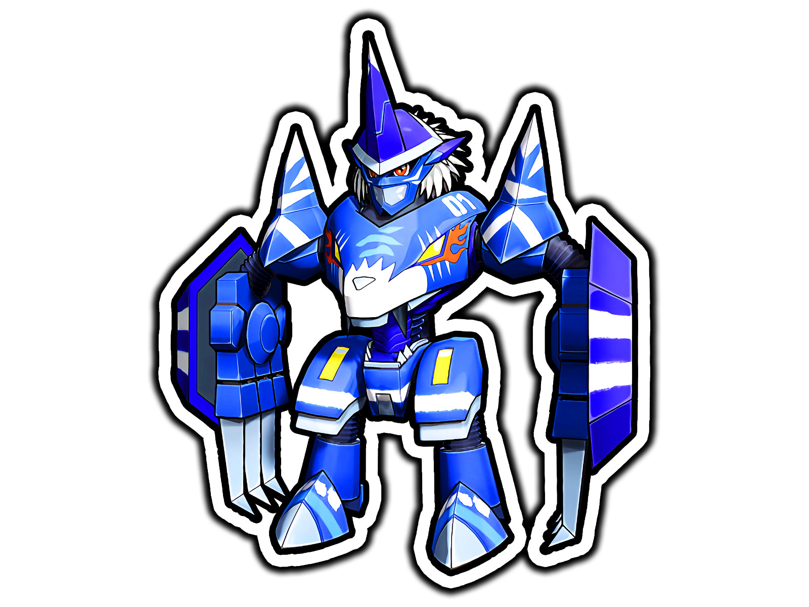 Tia Ludomon Digital Monster Sticker Waterproof Vinyl Decal Die-Cut Car Laptop
