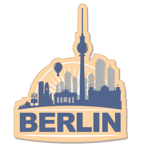 Berlin City Germany Travel car bumper sticker decal 5″ x 4″