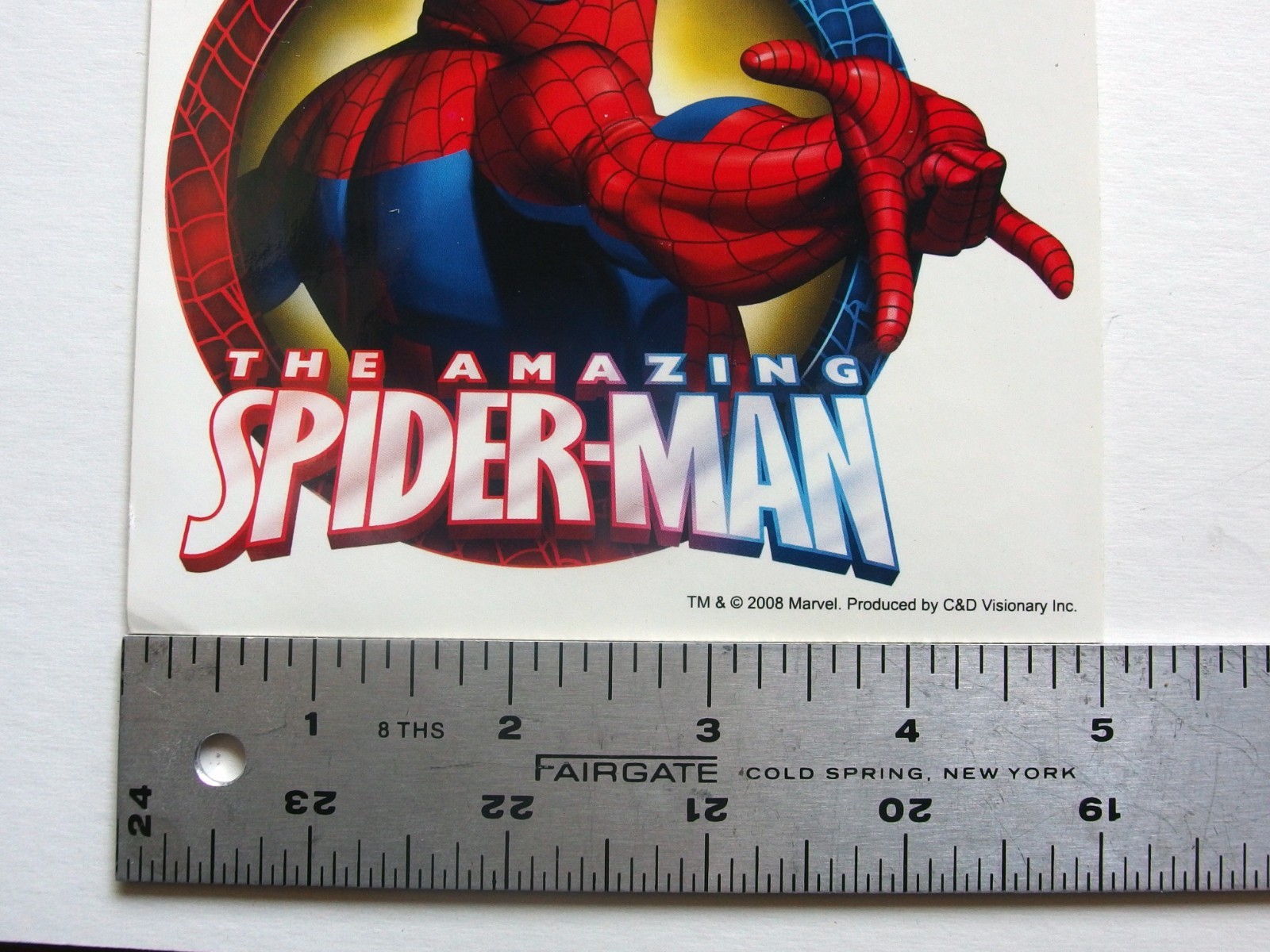 Spider-Man Clear Web Slinger Sticker Marvel C&D Visionary 2008 5.75″ x 4.5″