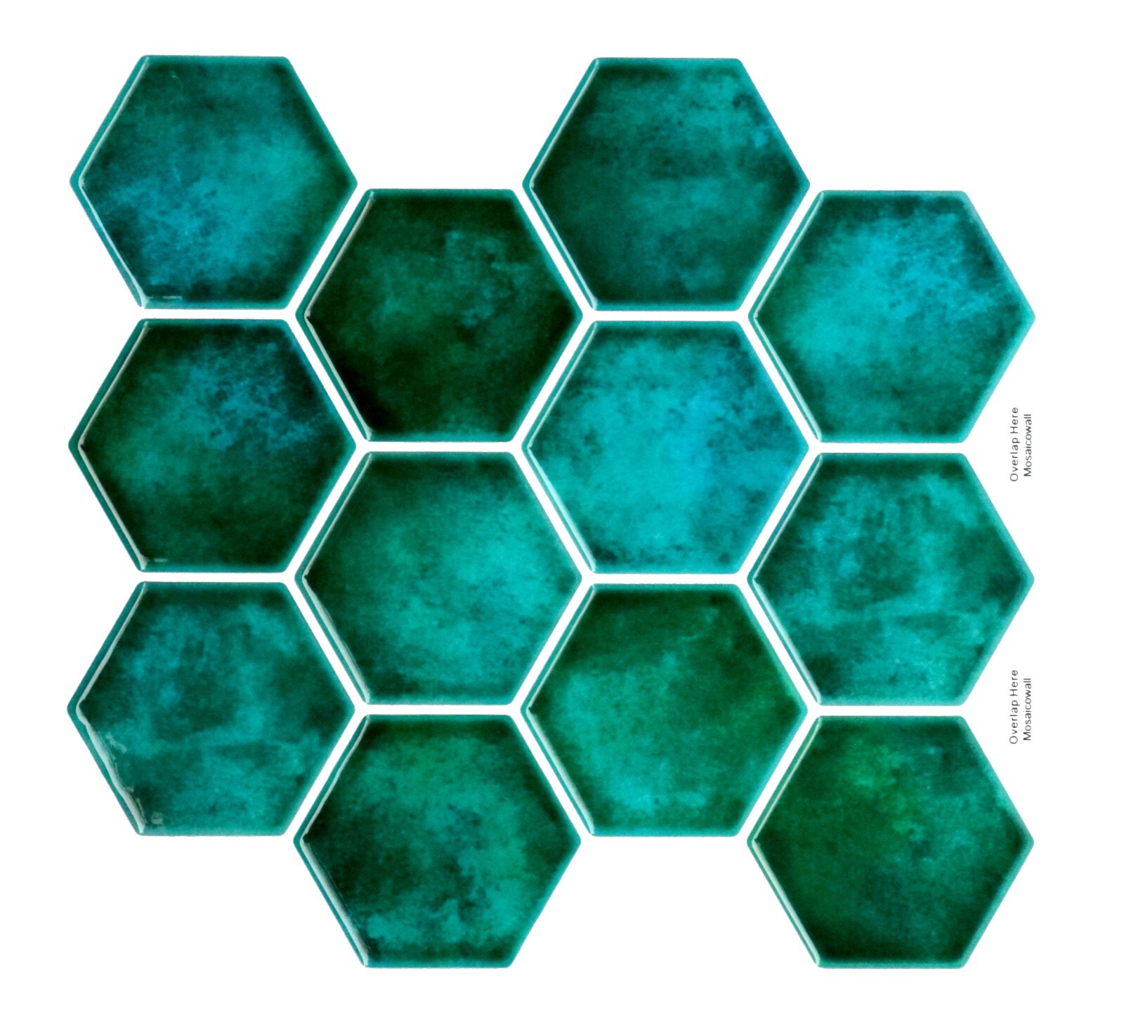 Mosaicowall Hexagon 3D Peel and Stick Tile | Kitchen Backsplash Tiles MOS057