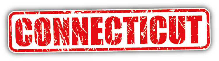 Connecticut USA State Grunge Stamp Car Bumper Sticker Decal