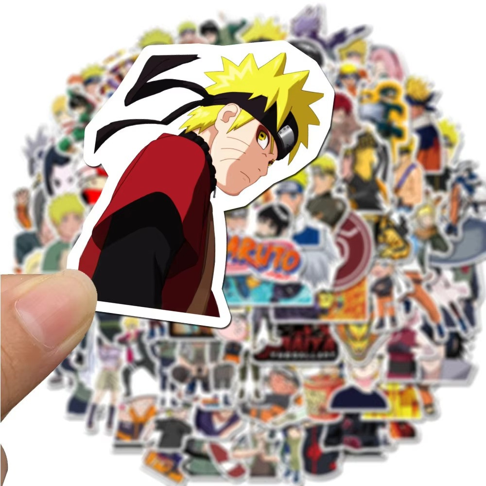 100Pcs Naruto Stickers Not Repeating Uzumaki Naruto Kakashi Uchiha Sasuke Itachi