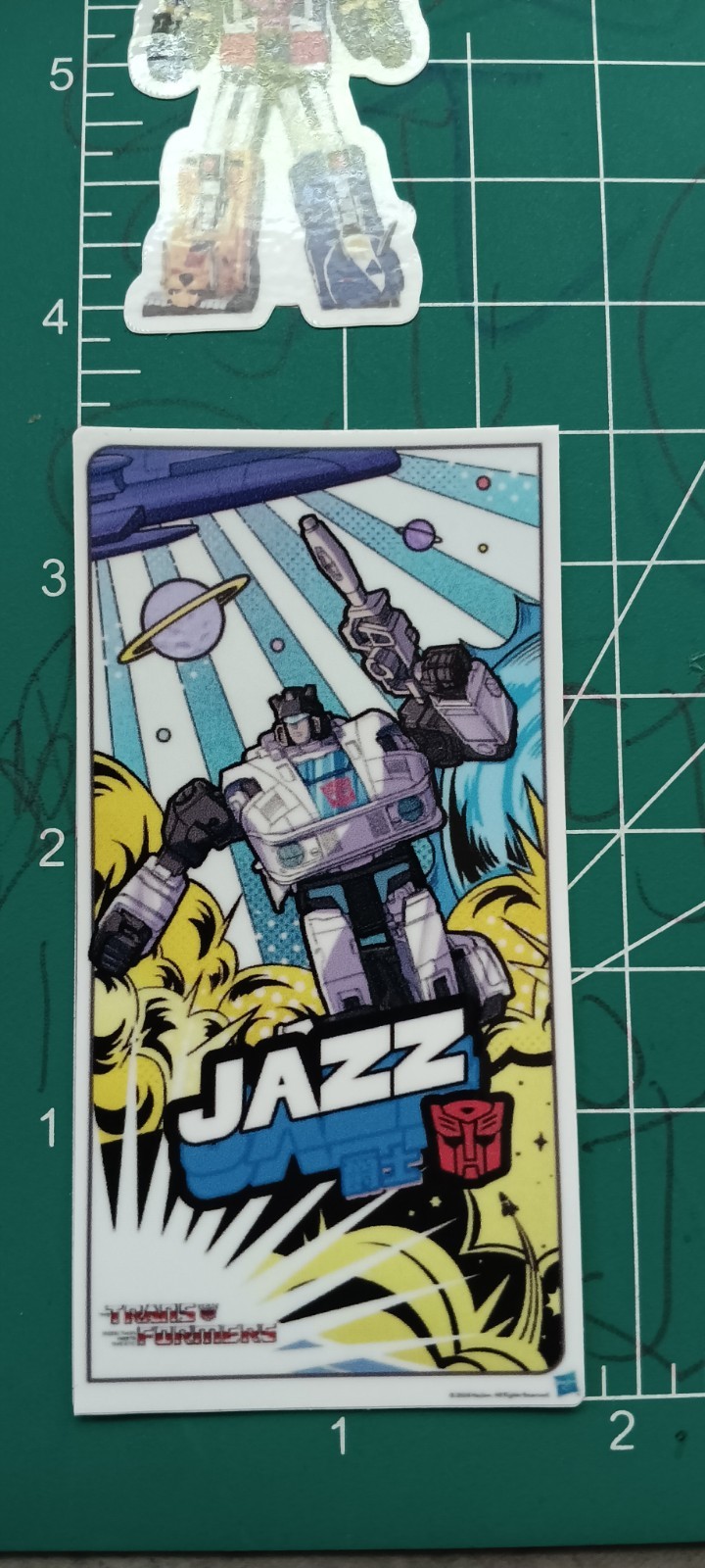 TRANSFORMERS X JAZZ VYNIL STICKER 2X3