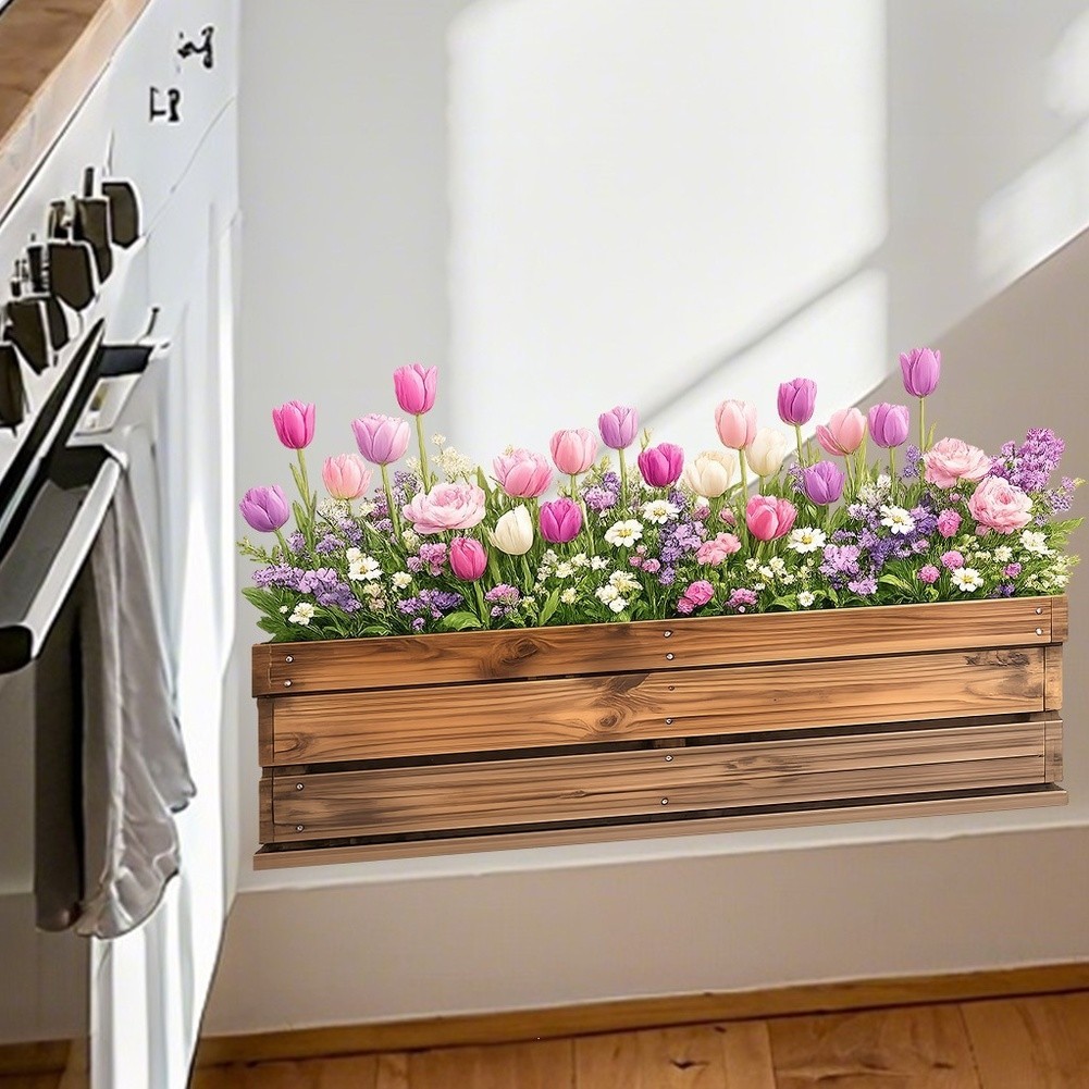 Self-Stick PVC Wall Sticker with Vibrant Summer Floral Design 39.3×21.5in