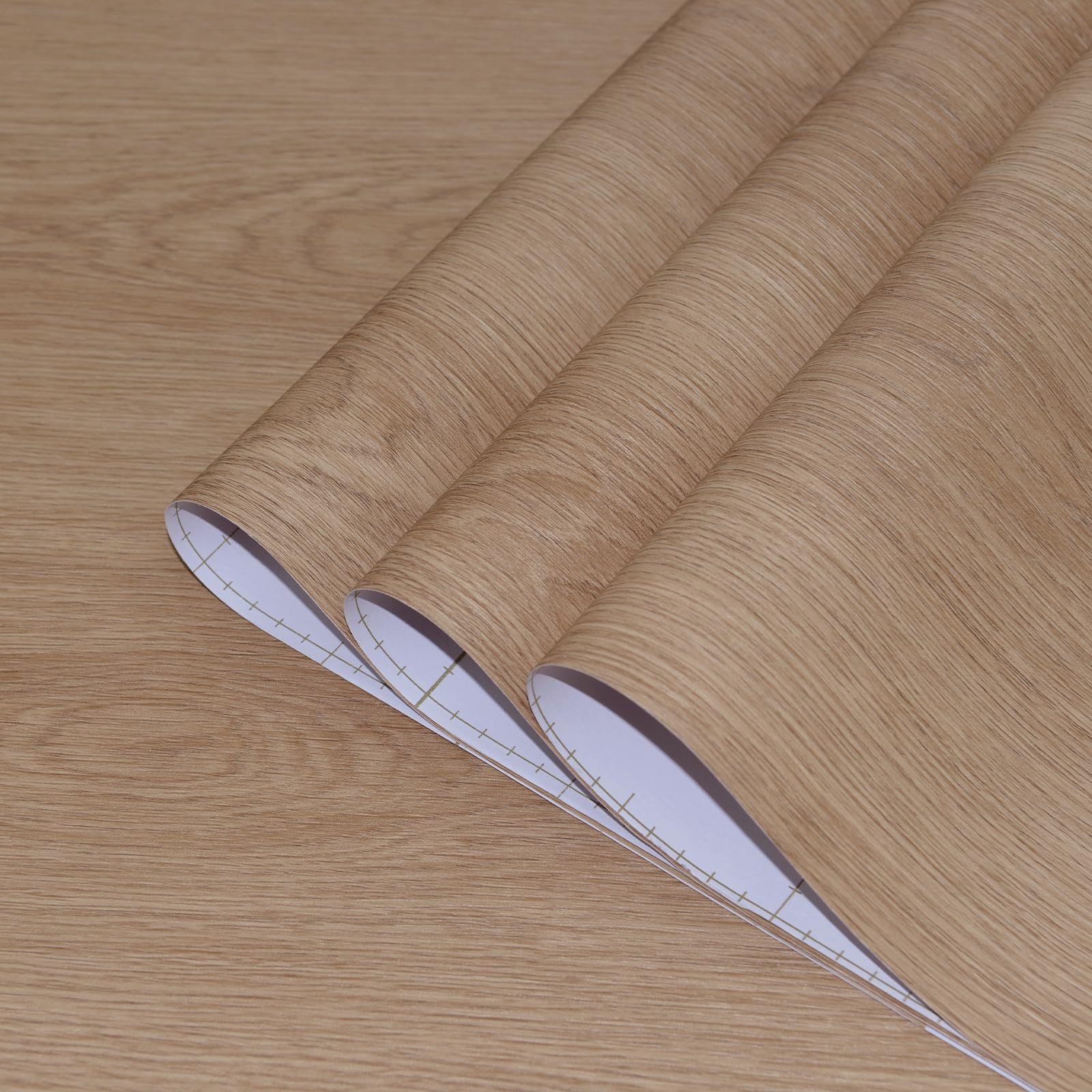 TOTIO Light Brown Wood Grain Contact Paper Tan Walnut Textured Peel and Stick…