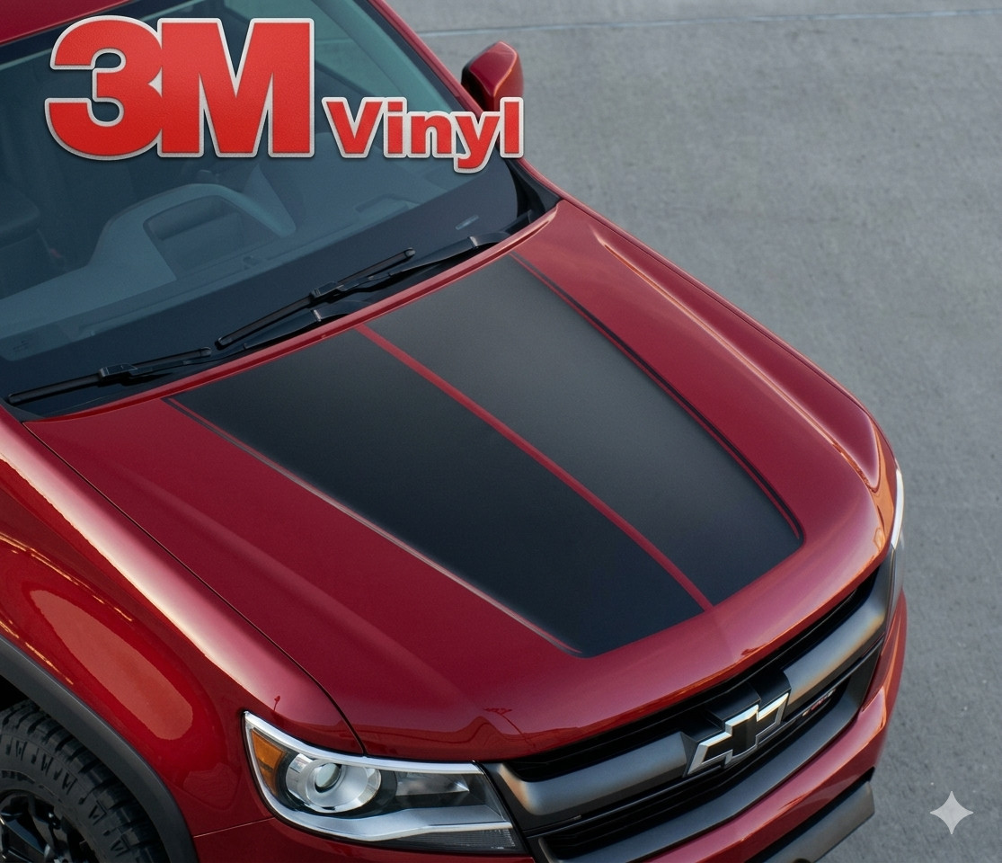 Hood Vinyl Graphics Racing Decals Stripe Fits: 2015-2020 Chevy Colorado Summit