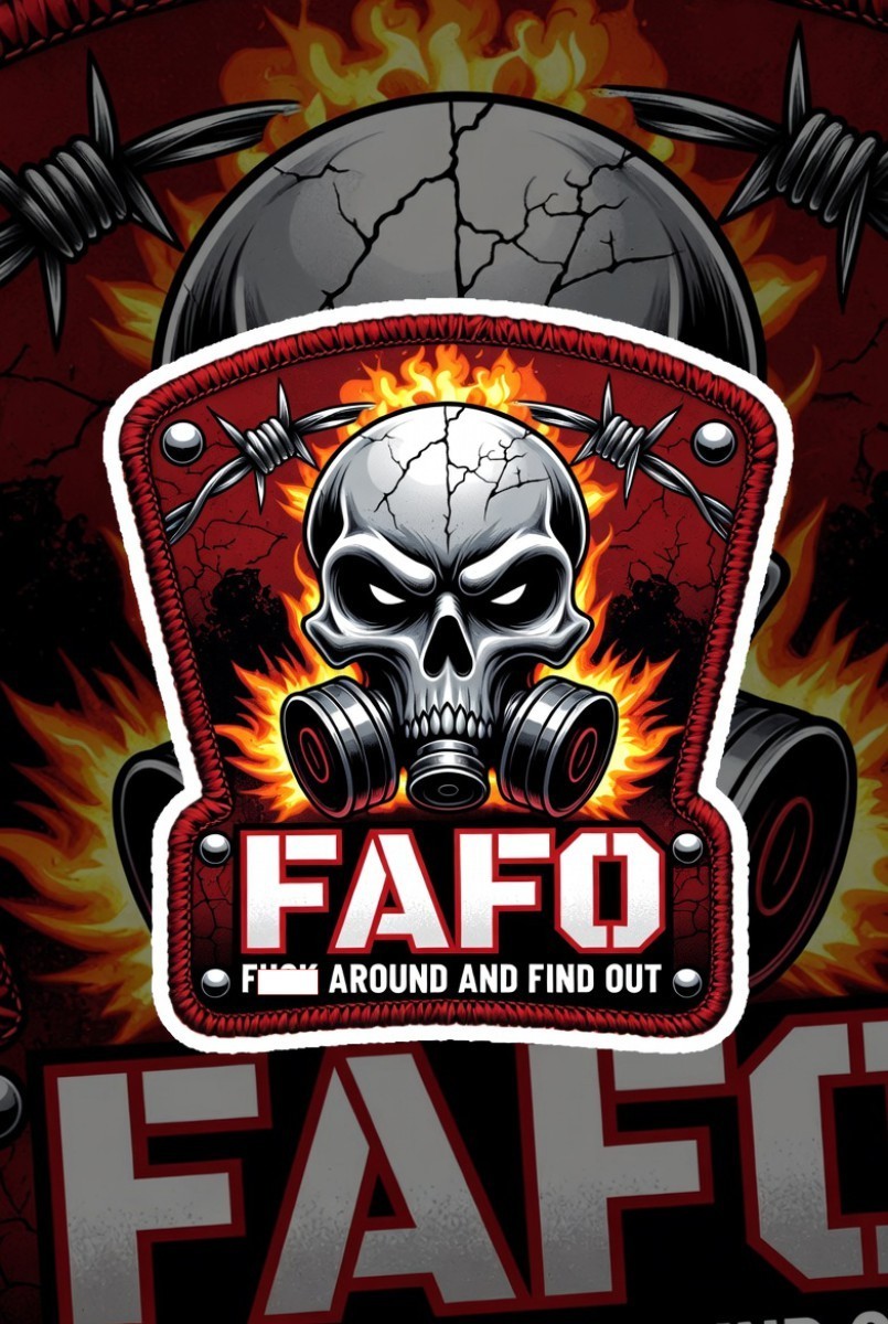 👀 Military Patch Style FAFO SKULL 4″ Premium Matte Sticker/Decal! FAFOPatch01🔥