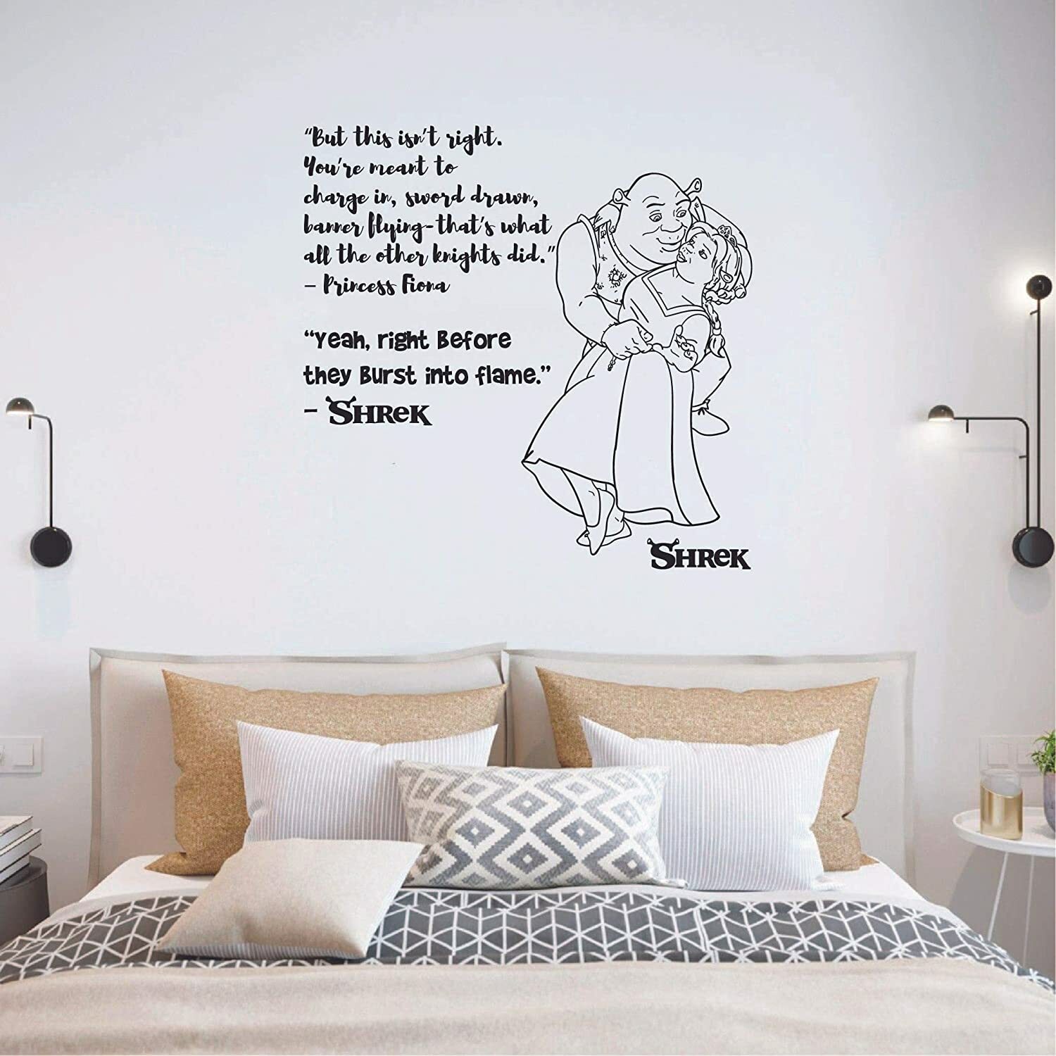Flame Fiona Shrek Quote Cartoon Wall Sticker Vinyl Art Decal Decor Kid Room Home