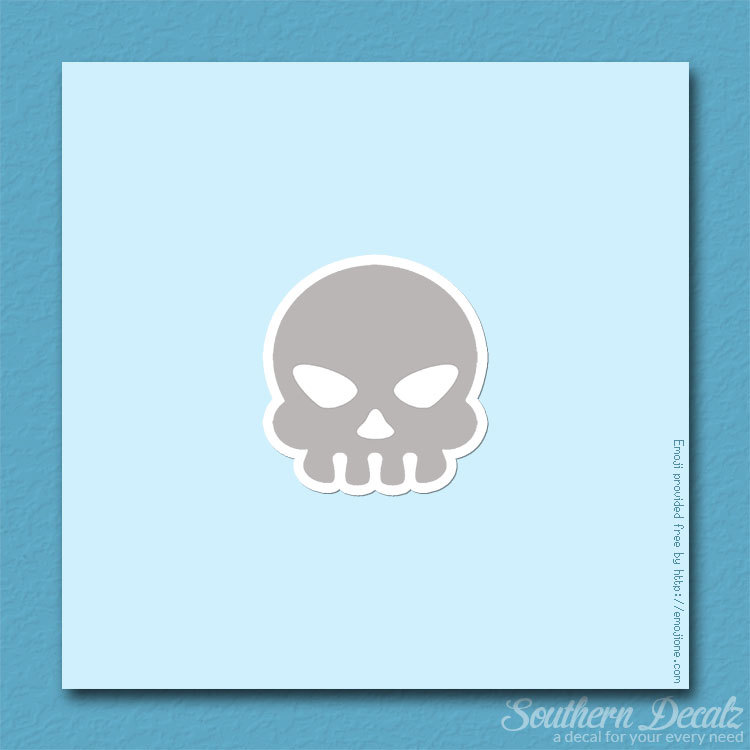 Skull Punisher Smiley Emoji – Vinyl Decal Sticker – c120 – 3.5″ x 3.75″