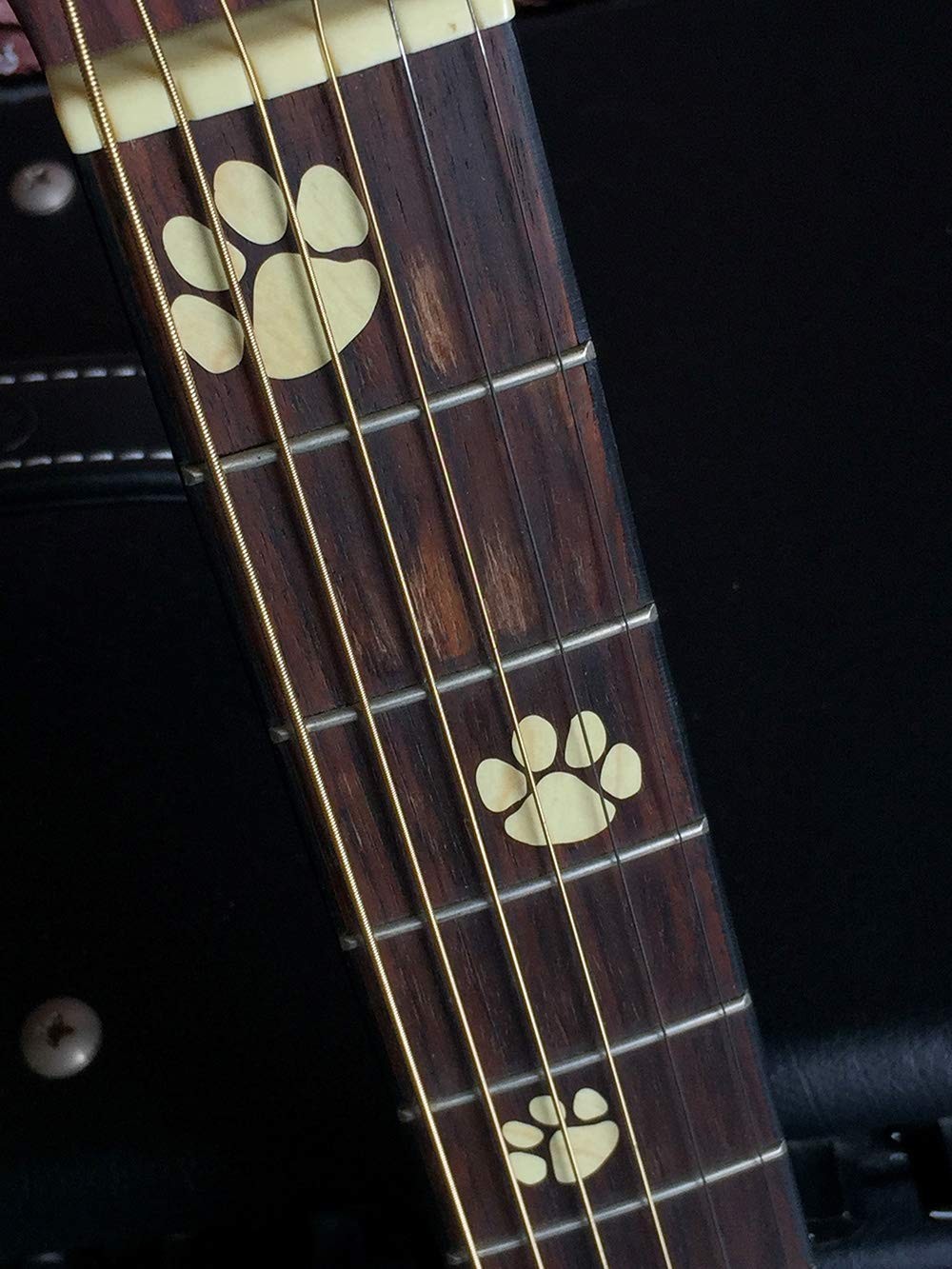 Jacamou Animal Footprint Paw (Wood Grain) Inlay Sticker for Guitar F-306AP-WD