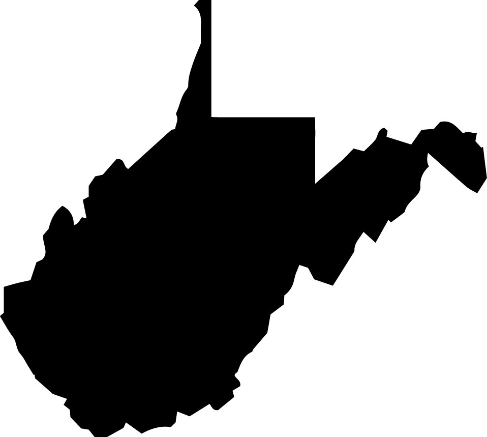 West Virginia State Decal Window Bumper Sticker Car Decor United States WV USA