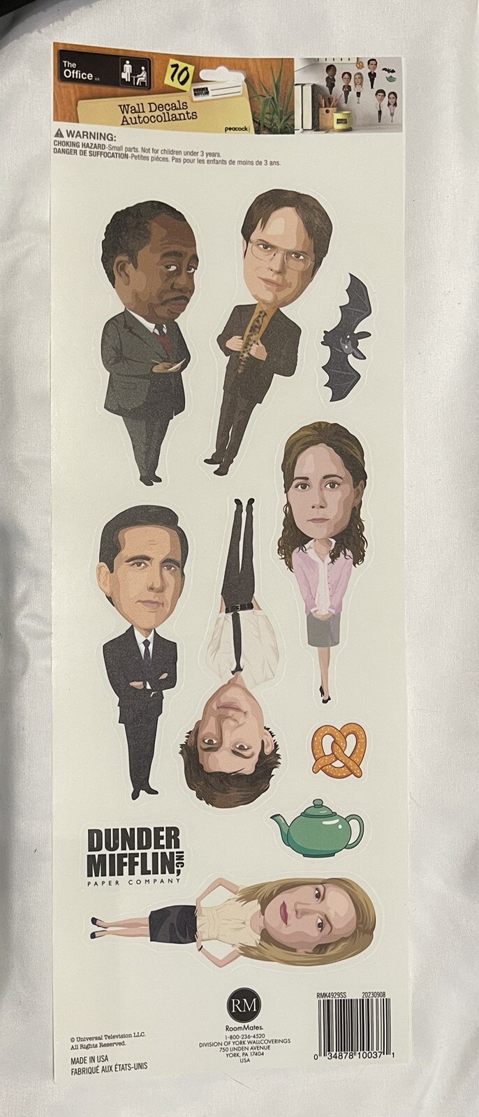 The Office Wall Decor Decals – 10 Wall Decals Michael, Pam, Jim, Dwight – NEW