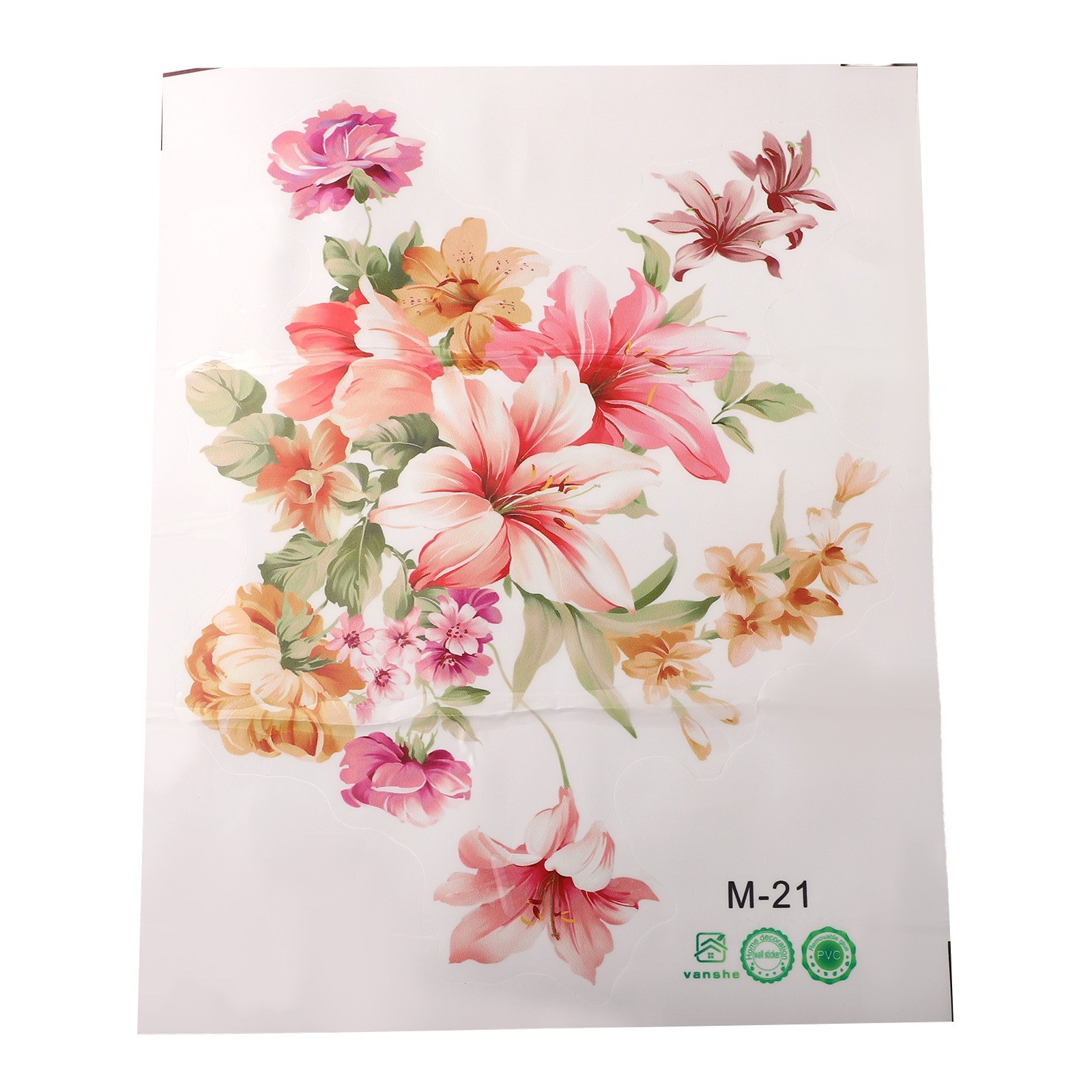 Wall Sticker Romantic Flowers Waterproof For Room Decoration Wedding Decoration