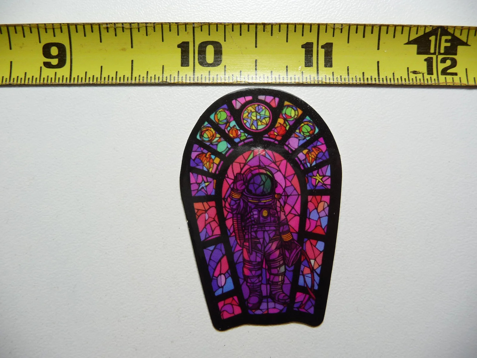 NASA ASTRONAUT SMALL STICKER DECAL STAINED GLASS STYLE BEAUTIFUL COLORS