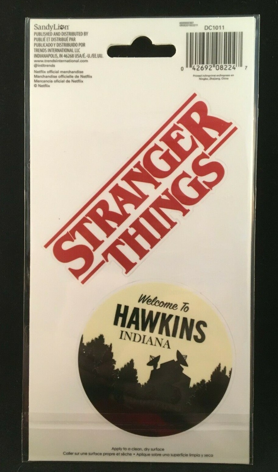 Stranger Things – 2 Stickers/Decals – Phone/Water Bottle/Laptop – Sandy Lion