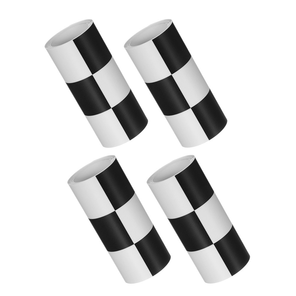 4 Rolls Self Stick Checkered Wallpaper Border Trim Waterproof For Bathroom Walls