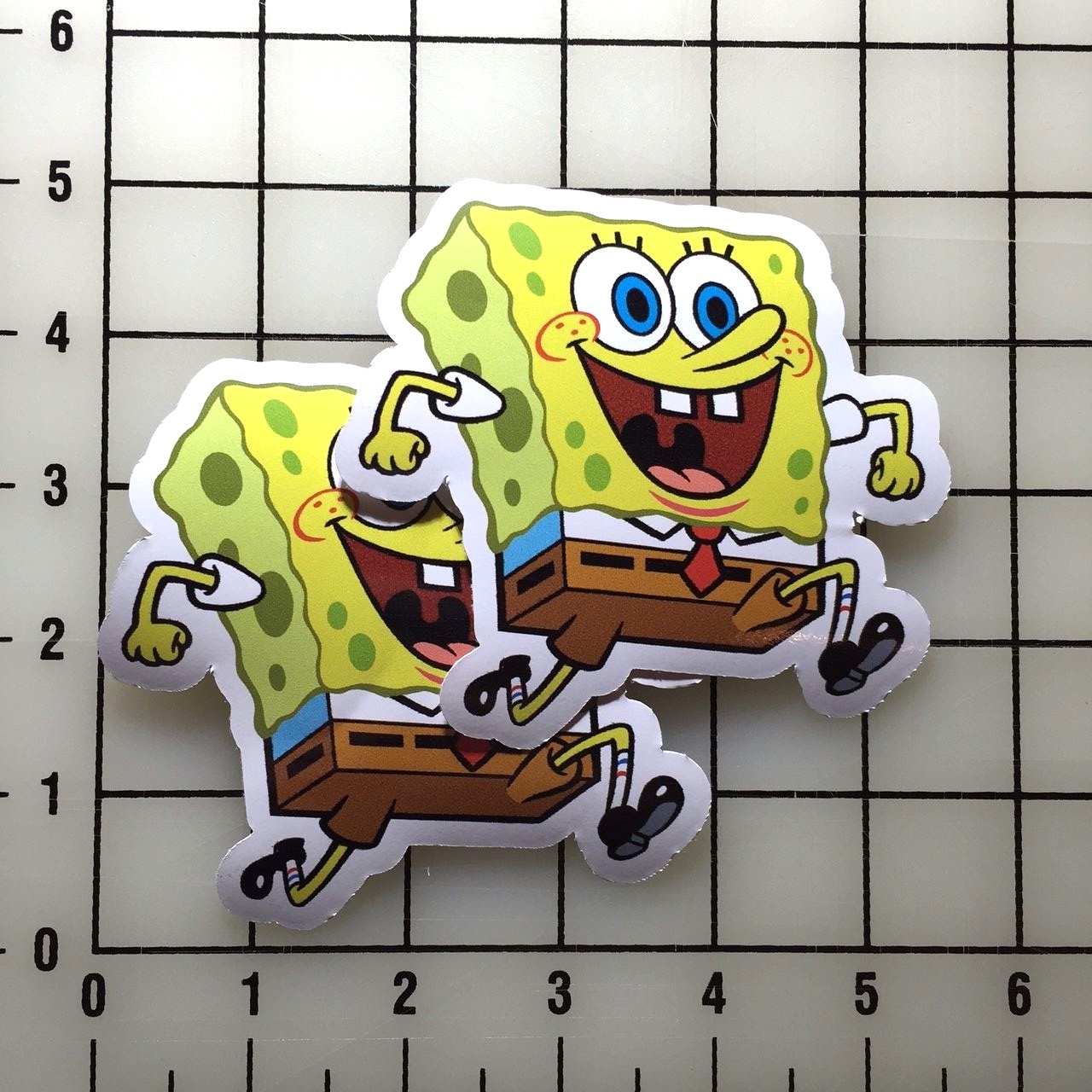 Spongebob Squarepants 4″ Wide Color Vinyl Decal Sticker BOGO