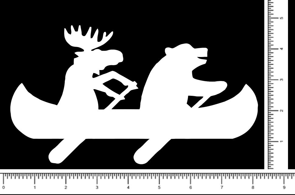 Bear & Moose 8.25″ x 5″ Vinyl Die Cut Decal, Waterproof, Durable Outdoor