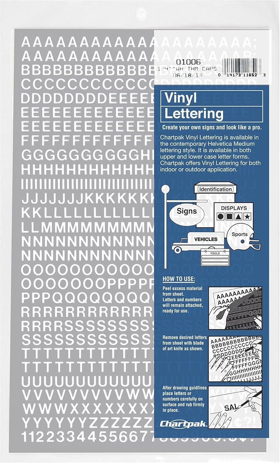 Creative Self-Adhesive Vinyl Letters and Numbers Set – 610pcs, 1/4 Inch White