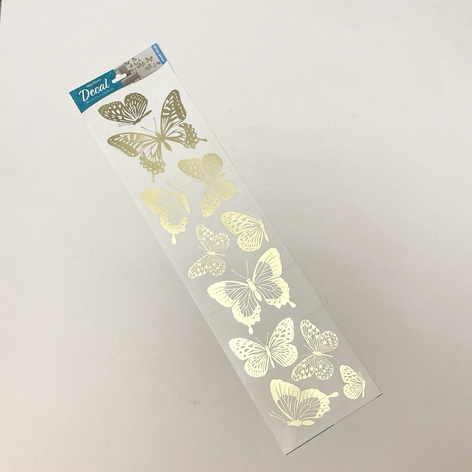 11 GOLD BUTTERFLY TRANSLUCENT Wall Art Decals Appliques Stickers Peel Stick USA