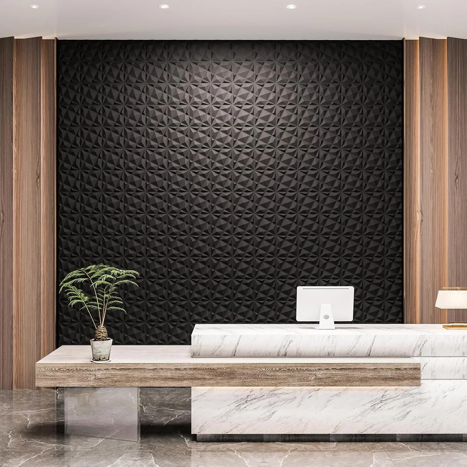 Art3dwallpanels 20 Pack 3D Wall Panels for Interior Wall Decor, 12”x12” White