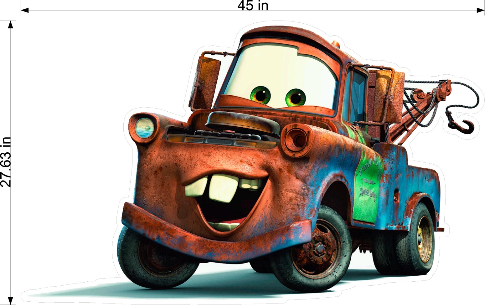 3D Tow Mater CarsTrucks Wall Stickers Decal Wallpaper Kids Children Room 45″