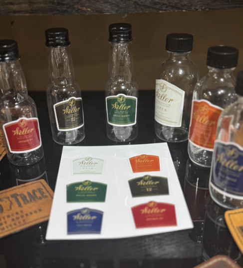 Weller Wheated Bourbon Mini Taster Bottle Labels – Full Set Of 6 Labels