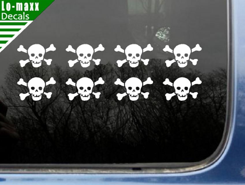 Skull And Crossbones Kill Markings Car Truck High Quality Die Cut Vinyl Decal
