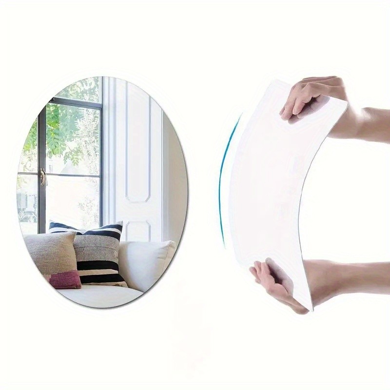 Flexible Acrylic Mirror Sticker Self Adhesive Living Room Background Wall Accent
