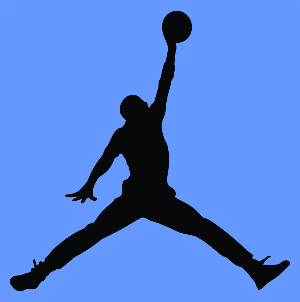 2X Michael Jordan Air Decal Basketball Shoes Logo Vinyl Window Sticker Phone Pad