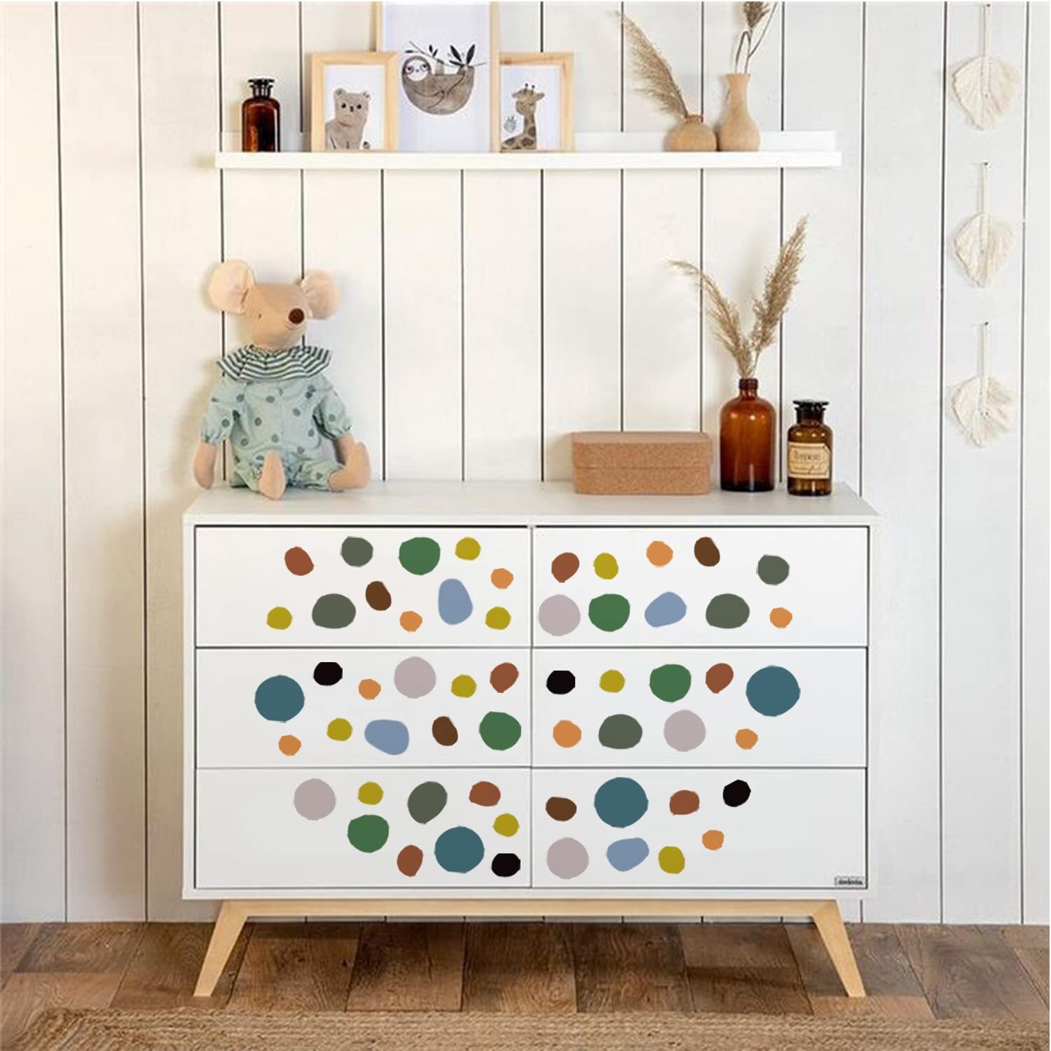 Polka Dots Wall Stickers Boho Irregular Decal Terrazzo Dots Wall Decor Kids T…