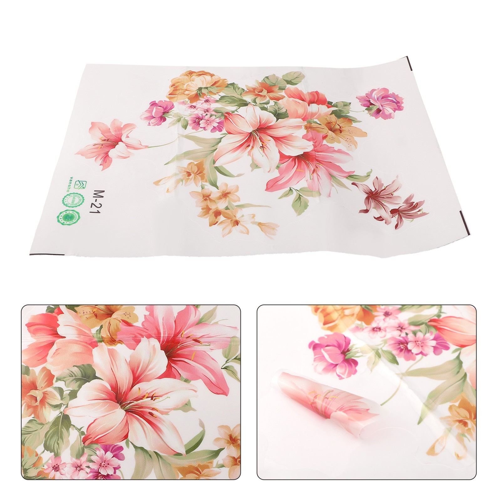 Wall Sticker Romantic Flowers Waterproof For Room Decoration Wedding Decoration