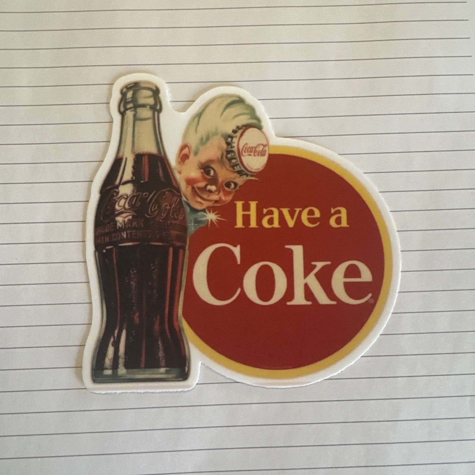 Coke CoCa Cola Vinyl Decal / Sticker. Sprite Boy With Coke.