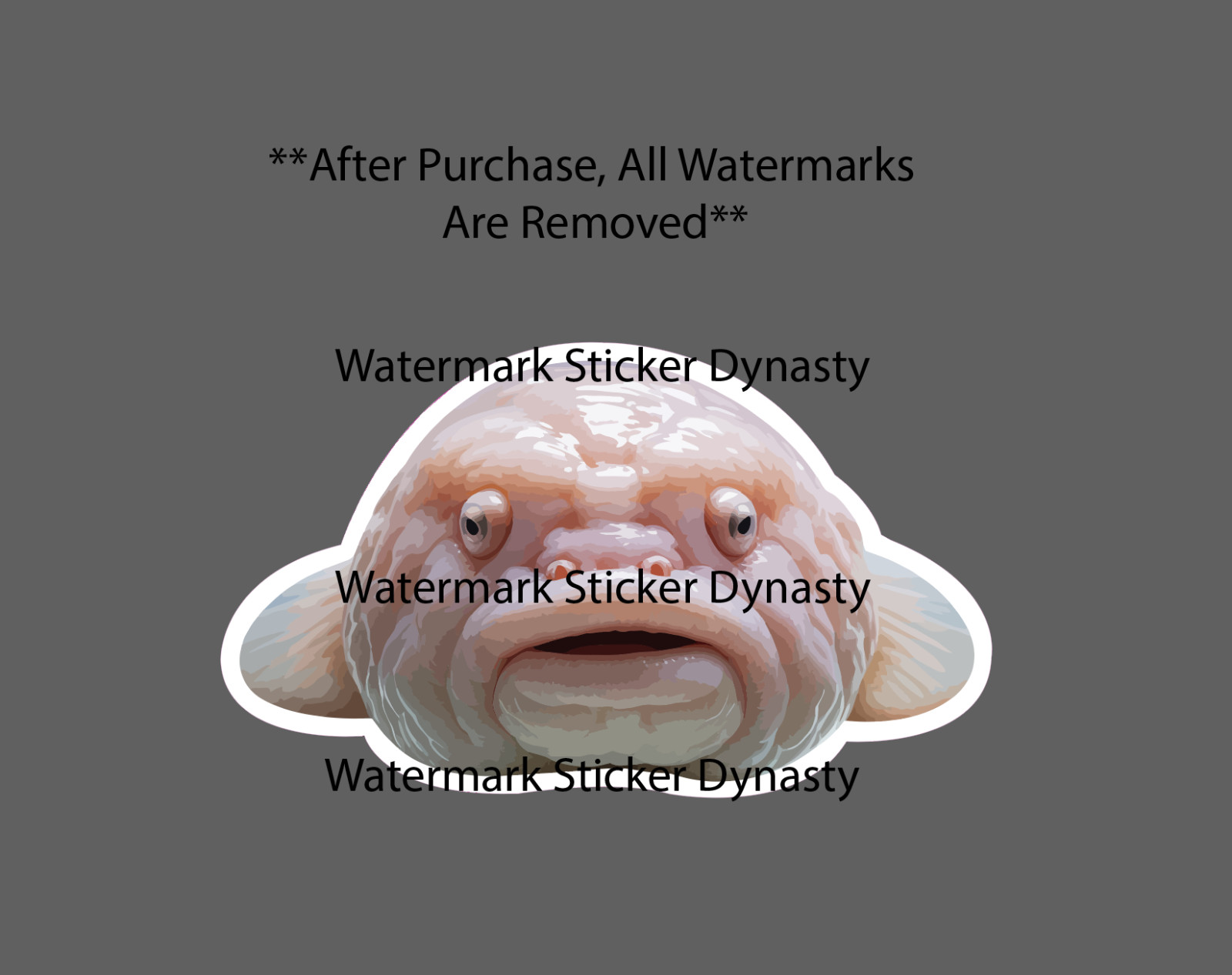 Blobfish Sticker Waterproof Decal Animal Ocean Beach Wildlife Gift NEW