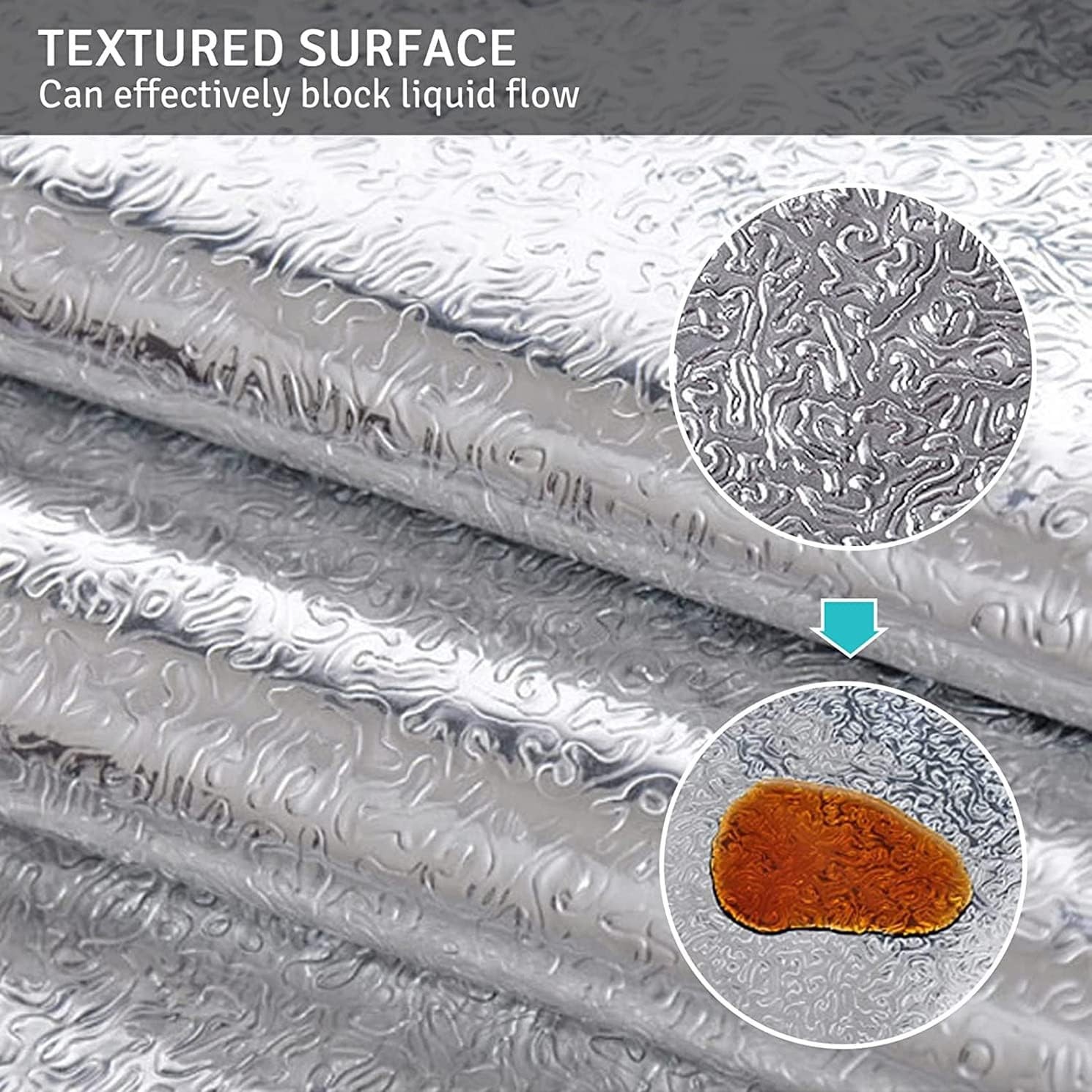 Kitchen Wallpaper Oil Proof Sticker Backsplash Aluminum Foil Self-Adhesive Pa…