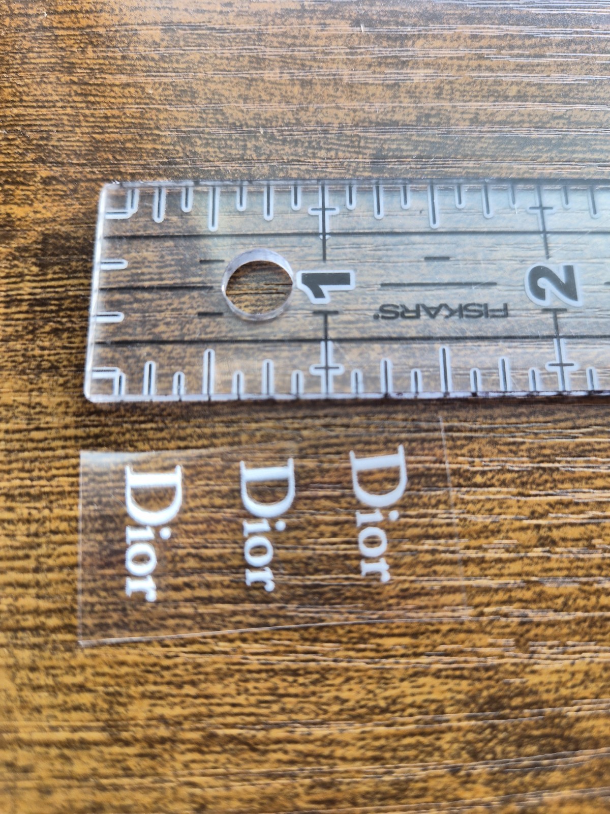 3pc. D Logo For Glasses High Quality UV DTF Raised Decal Stickers NOT VINYL