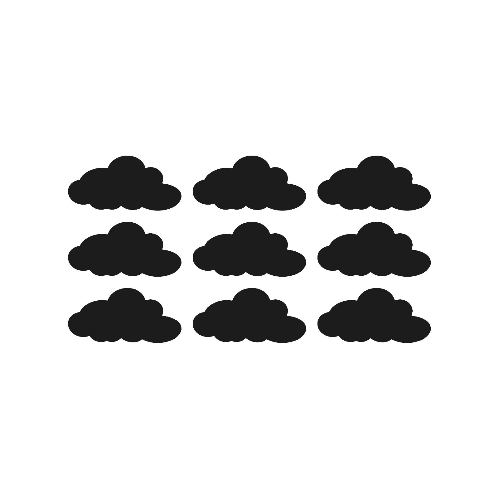 Set of 9 Clouds Vinyl Decal Stickers Minimal Sky Weather Car Window sticker
