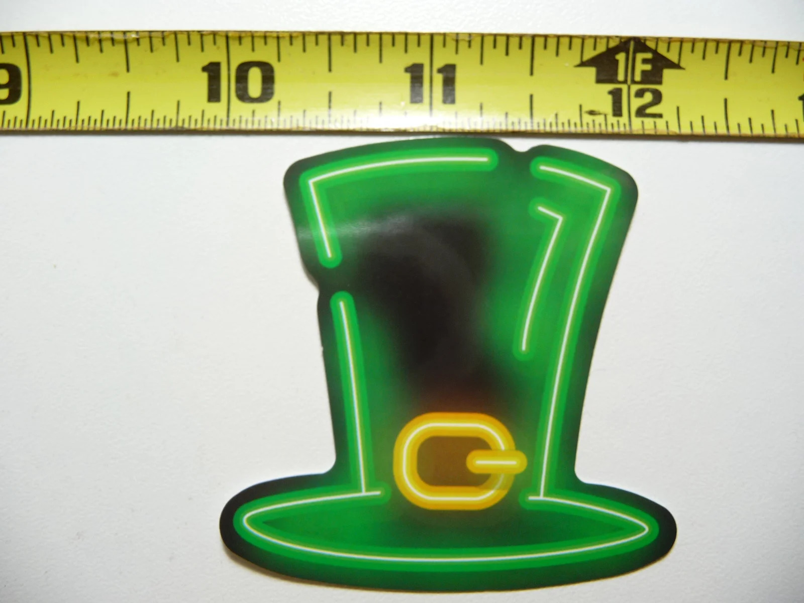 ST PATRICK’S DAY LEPRECHAUN HAT SMALL STICKER DECAL NEON STYLE FUN FUNNY